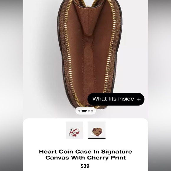 **SOLD**Coach Cherry mini Bucket bag and Heart coin case - Picture 8 of 8
